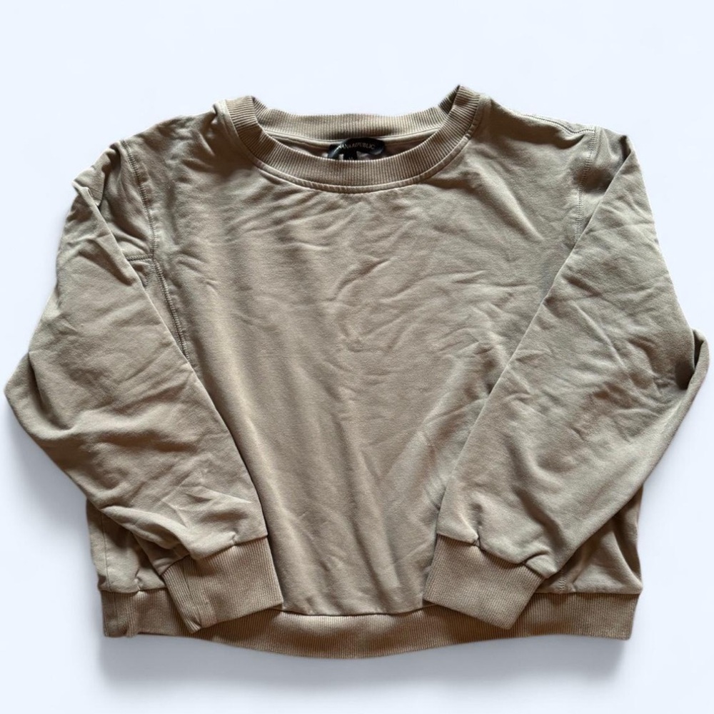 Banana Republic Beige Crewneck Sweater